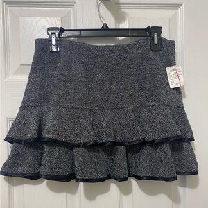 Vintage Rampage Elegant Gray Ruffle Skirt